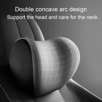 Car Headrest & Lumbar Support Cushion for Citroen DS3 C5 C3 C2 C4 C6, Ergonomic Automotive Seat Neck Pillow Lumbar Backrest Pad Neck Back Pain Relief Detachable Washable, Pink