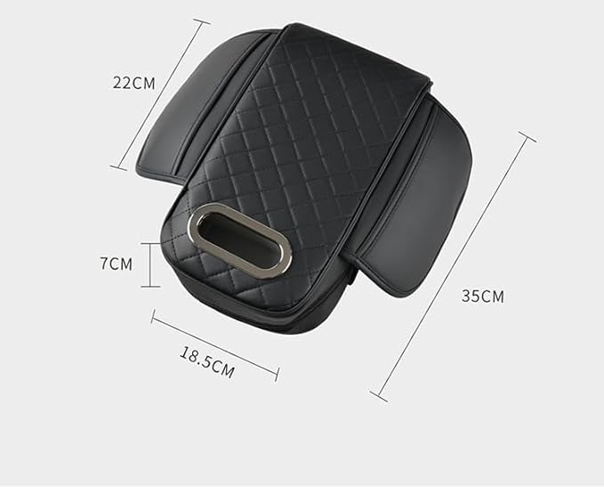 Car Armrest Pad for Hyundai Venue 2020–2025, Center Console Cover with Memory Foam Cushion, Anti-Slip Protector, Arm Rest Cushion Car Interior Accessories,D Brown