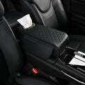 Car Armrest Pad for Hyundai Venue 2020–2025, Center Console Cover with Memory Foam Cushion, Anti-Slip Protector, Arm Rest Cushion Car Interior Accessories,A Black