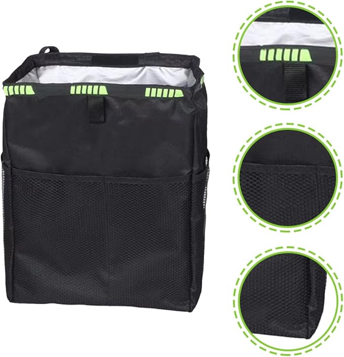 Car Seat Back Organizer Waterproof Large Capacity Hanging Storage Bag Multipurpose Car Trash Can for Backseat Travel Automotive Storage Organizer