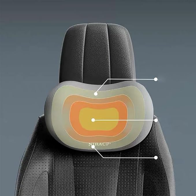 Car Seat Headrest Lumbar Support Kit for Tesla Model Y 2021 2022 2023, Ergonomic Memory Foam Head Neck Pillow Back Cushion Drivers Travel Anti Fatigue,D/Pink