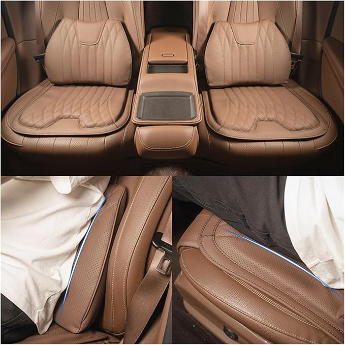 KAnduo M Car Seat Cushion for BMW All Model I3 I4 I8 X1 X2 X3 X4 X5 X5M X6 X7 Z4 Car Lumbar Support Pillow Auto Seat Waist Back Cushion Y (Color : Orange A)