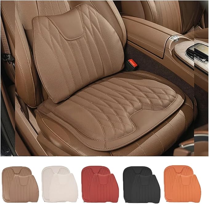 Car Seat Cushion for BMW All Model I3 I4 I8 X1 X2 X3 X4 X5 X5M X6 X7 Z4 Car Lumbar Support Pillow Auto Seat Waist Back Cushion (Color : Red C)