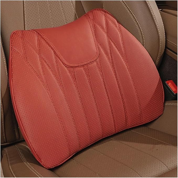 KAnduo M Car Seat Cushion for BMW All Model I3 I4 I8 X1 X2 X3 X4 X5 X5M X6 X7 Z4 Car Lumbar Support Pillow Auto Seat Waist Back Cushion Y (Color : Red C)