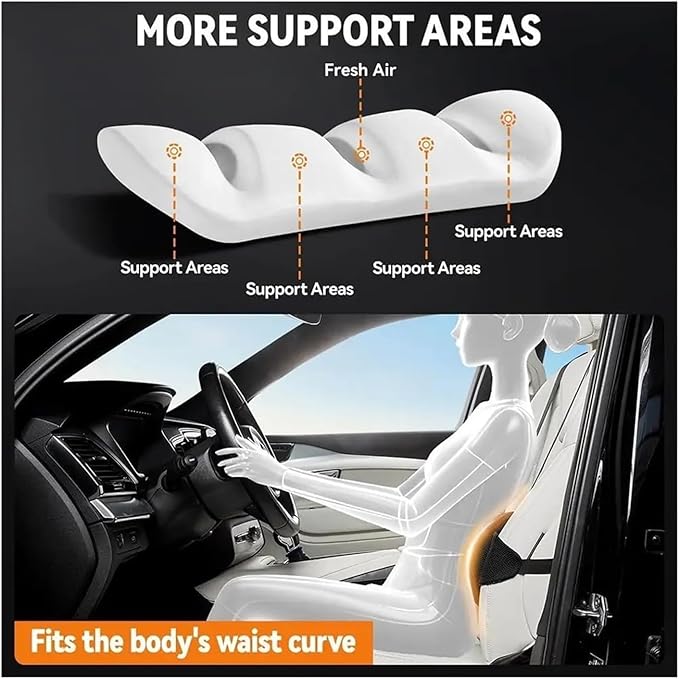 1 Piece Automotive Seat Lumbar Support Pillow for Jeep Grand Cherokee 2011-2026, Driving Lower Back Cushion Ergonomic Orthopedic Posture Rest