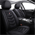 MVRVMV 2-Seat Car Seat Covers for Honda Pilot 2010-2026, Waterproof Non-Slip Wear-Resistant Leather Seat Cover (2 Seat Standard, Black)