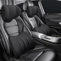 Car Headrest & Lumbar Support Cushion for Honda CRV 2023 2024 2025, Ergonomic Car Seat Headrest Memory Foam Neck and Back Pillow Kit Breathable Removable for Driving Fatigue Relief,A/Black