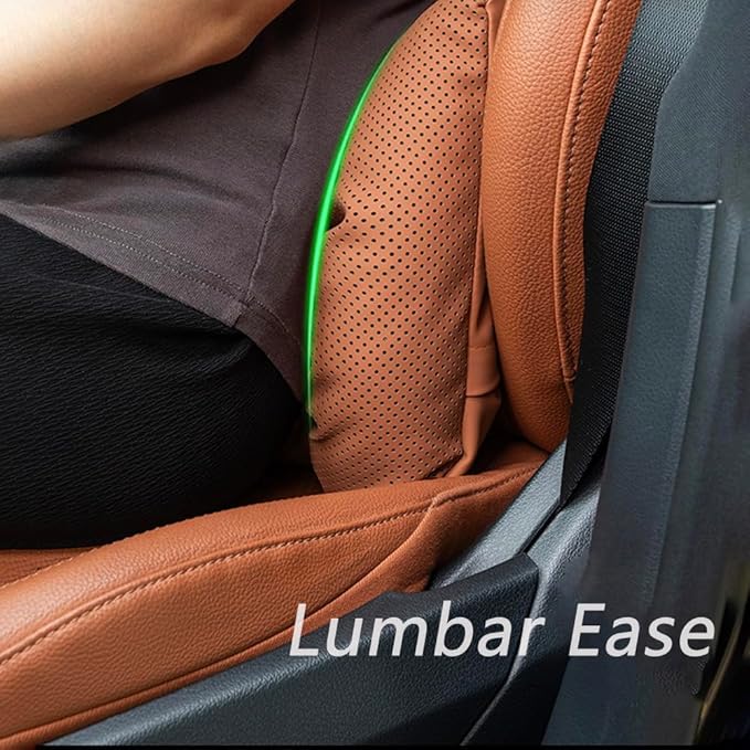 Neck Pillow Automotive Seat Cushions for Honda CR-V 6th/VI V IV III II I RW/RT/RM/RE/RD/Hybrid 2015-2025, Relieving Neck Stiffness Sciatica Relief Car Headrest Lumbar Pillow,Brown