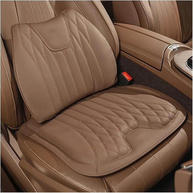 KAnduo M Car Seat Cushion for BMW All Model I3 I4 I8 X1 X2 X3 X4 X5 X5M X6 X7 Z4 Car Lumbar Support Pillow Auto Seat Waist Back Cushion Y (Color : Brown A)