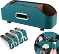 HALOYIVGO Car Seat Back Organizer - Stylish & Functional Storage for Family Adventures - Cup Holders, Tissue Box & Hooks - Perfect for Kids, Road Trips & Travel (Navy Blue)