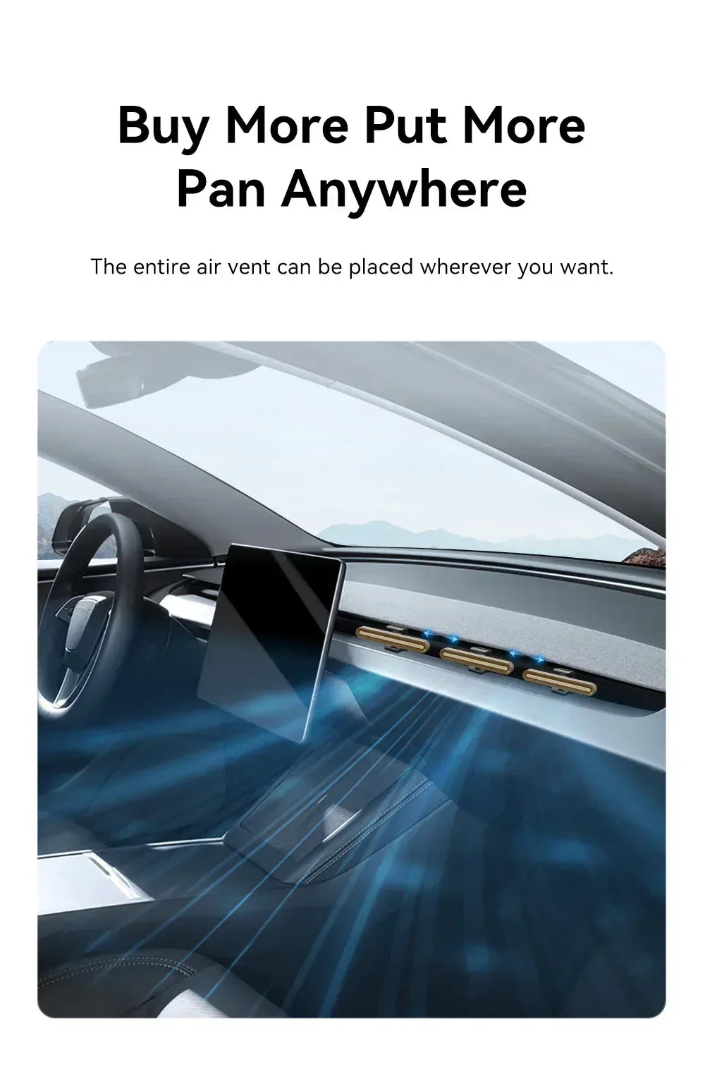 Tesla Model 3 & Model Y Air Vent Diffuser Clip