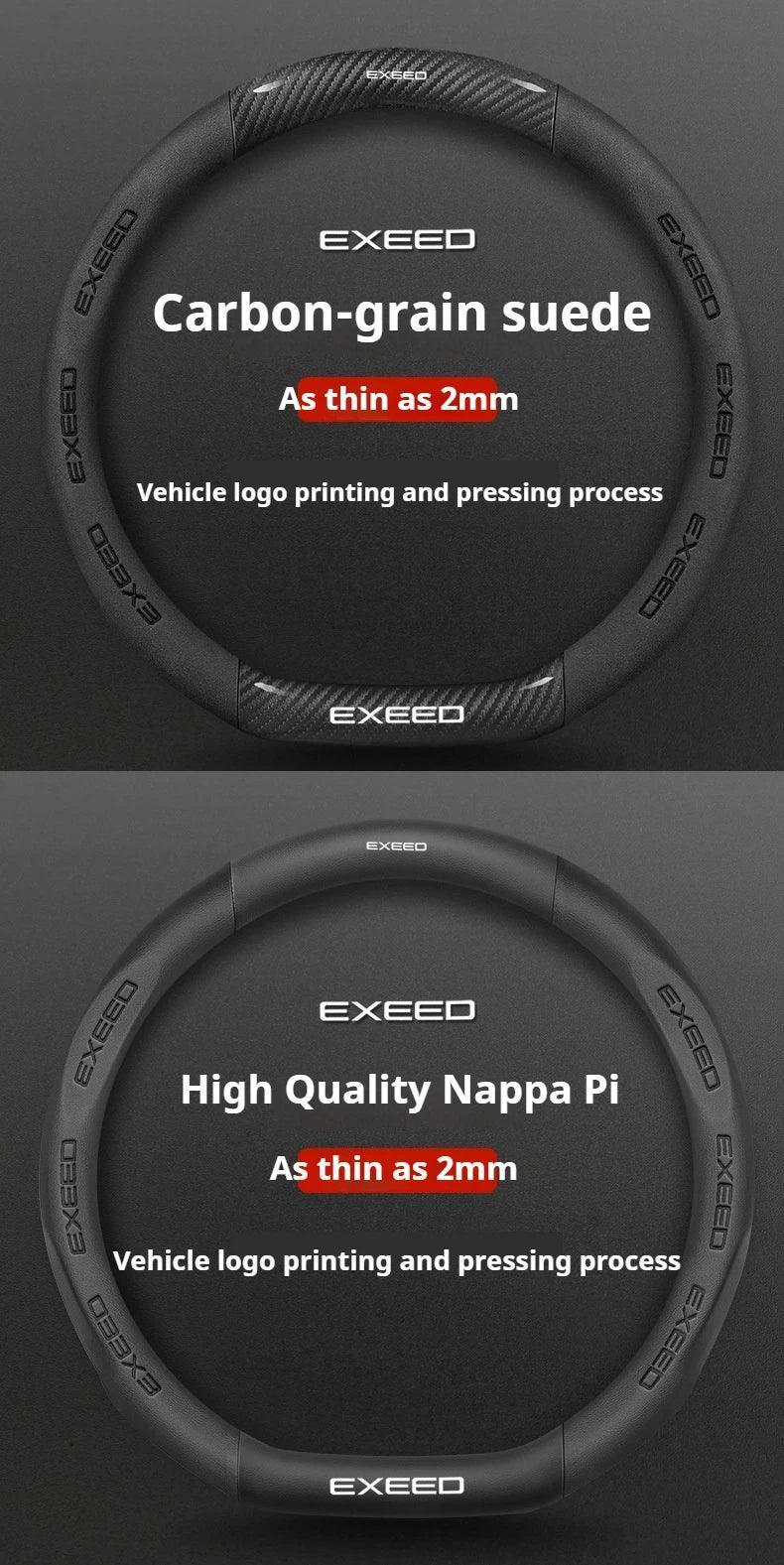 Chery Exeed Carbon Fiber Leather Suede Steering Wheel Cover