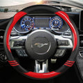 Ford Mustang Carbon Fiber Leather Steering Wheel Cover