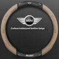 MINI Cooper Carbon Fiber Leather Steering Wheel Cover
