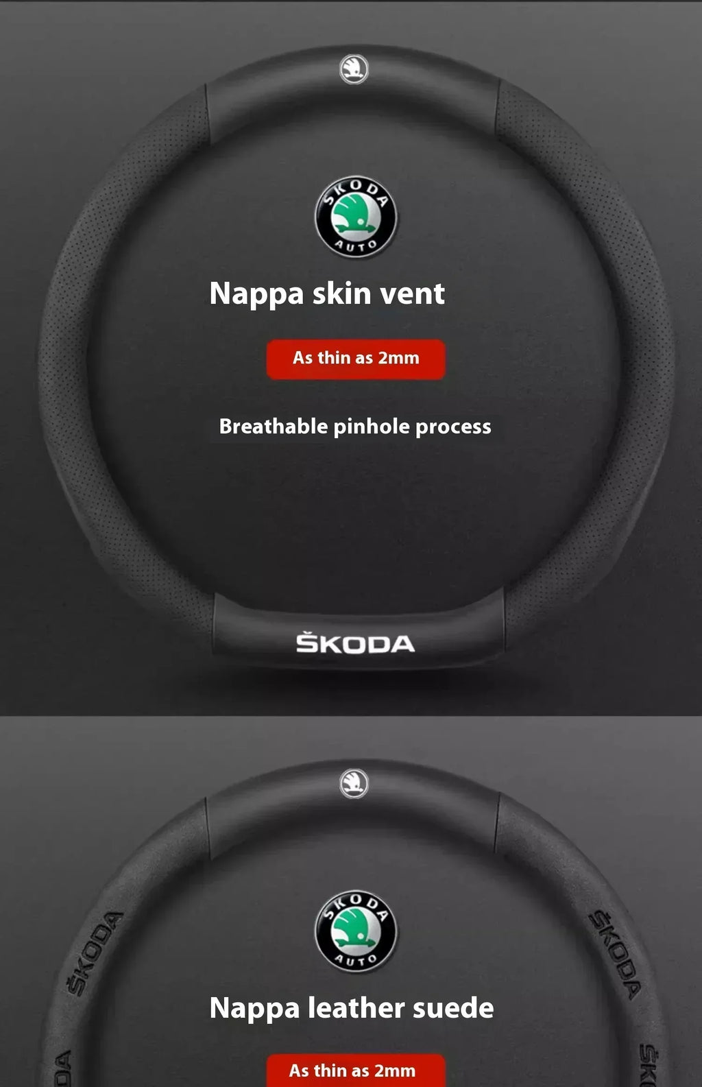Skoda Carbon Fiber Steering Wheel Cover