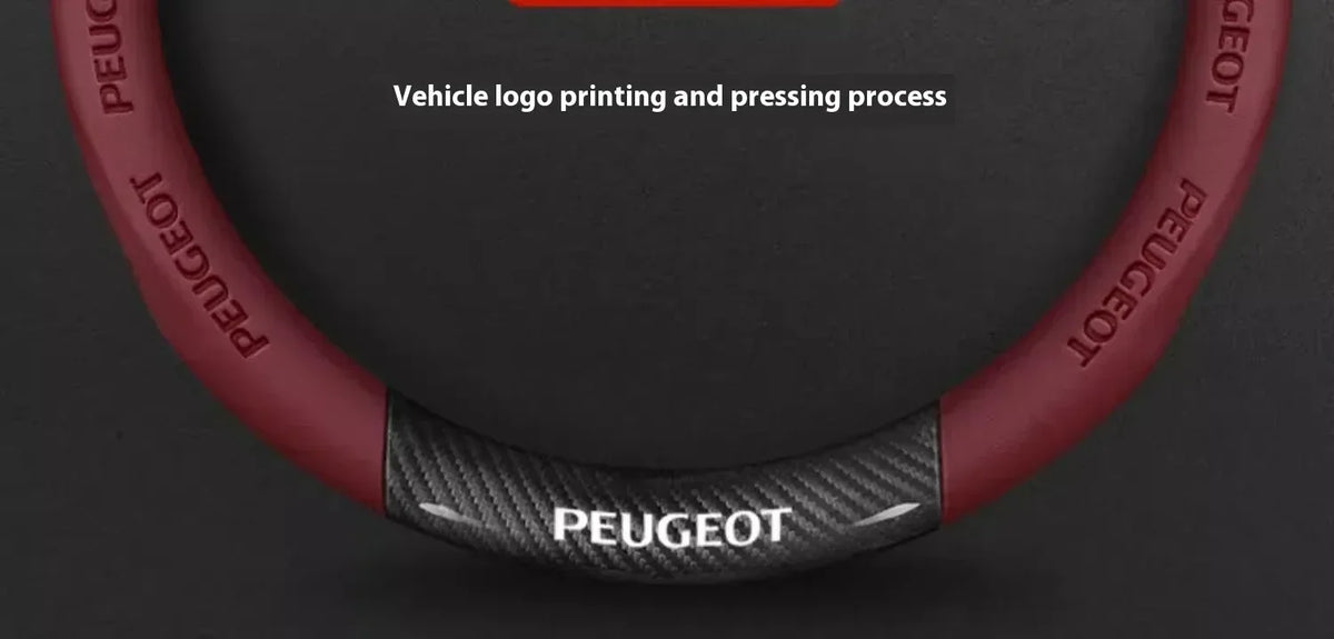 Peugeot Carbon Fiber Leather Steering Wheel Cover