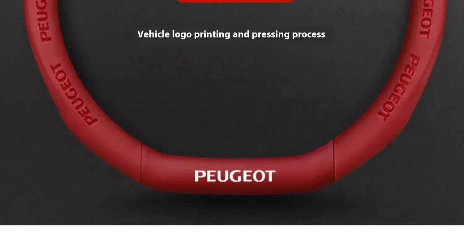 Peugeot Carbon Fiber Leather Steering Wheel Cover