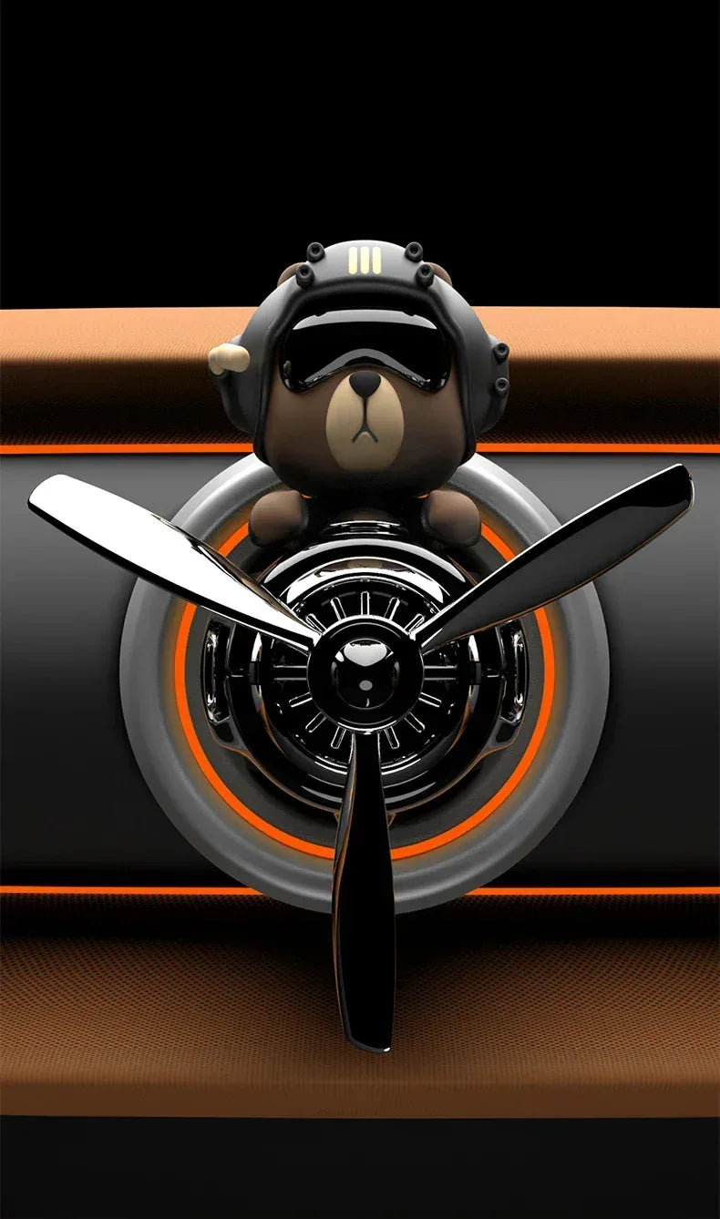 Rotating Propeller Pilot Plane Car Air Freshener