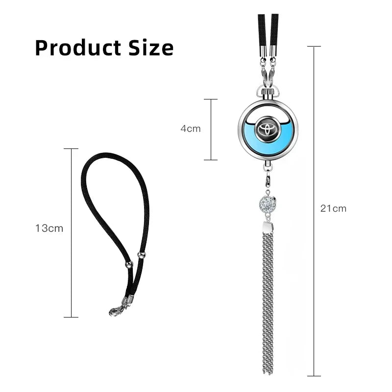 Toyota & GR Metal Lace Car Perfume Pendant Air Freshener