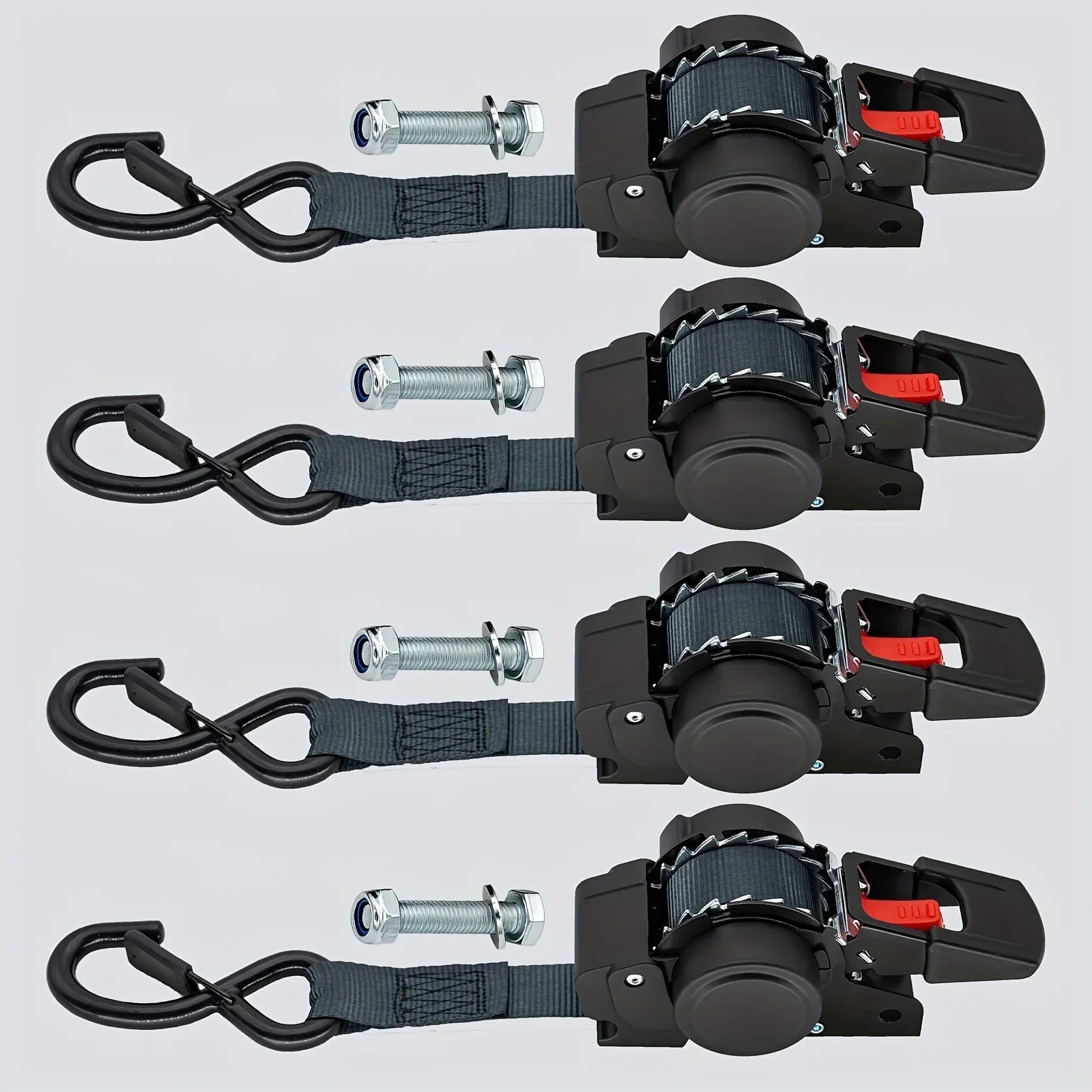 Automatic Retractable Ratchet Tie-Down Strap – Self-Tensioning Cargo & Luggage Securing Belt