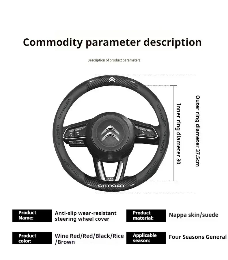 Citroen Leather Steering Wheel Cover