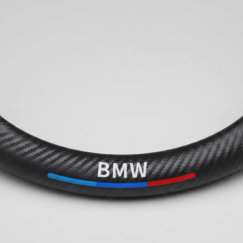 BMW 3D Carbon Fiber Leather Steering Wheel Cover