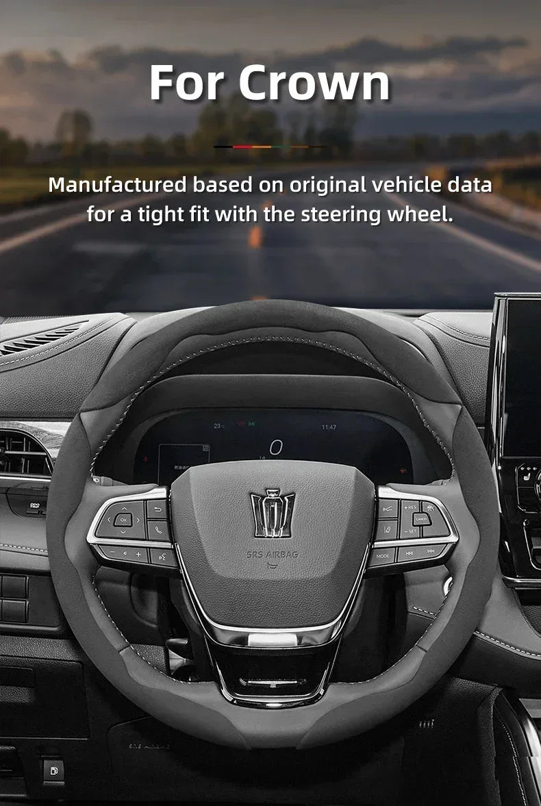 Toyota Crown Suede Steering Wheel Cover
