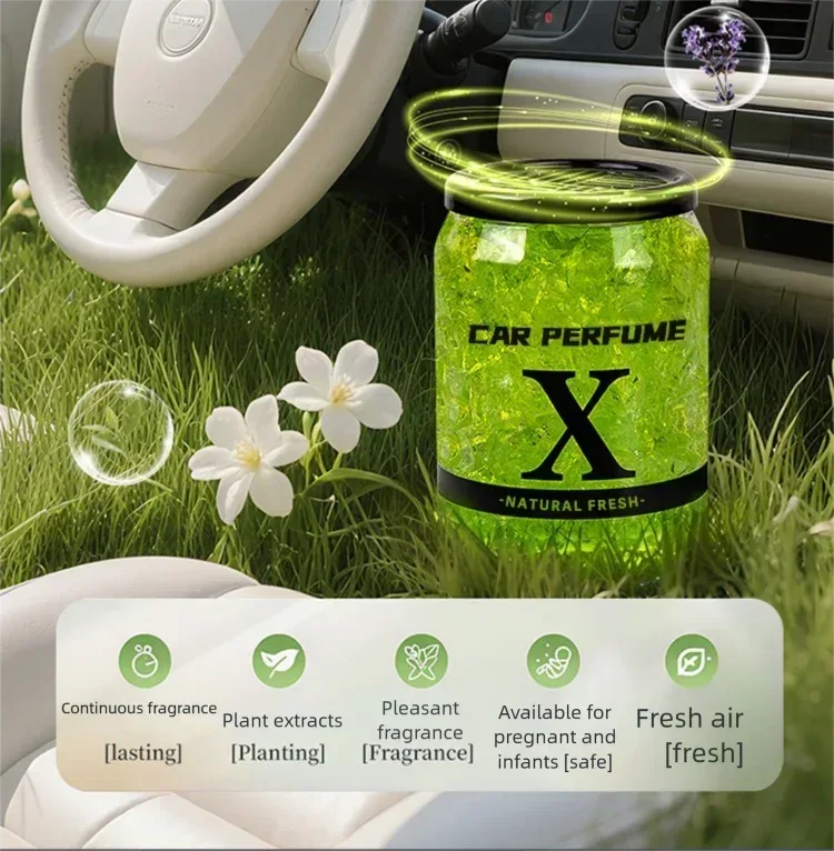 AutoFresh 220g Solid Car Perfume Air Freshener - Long-Lasting Gel