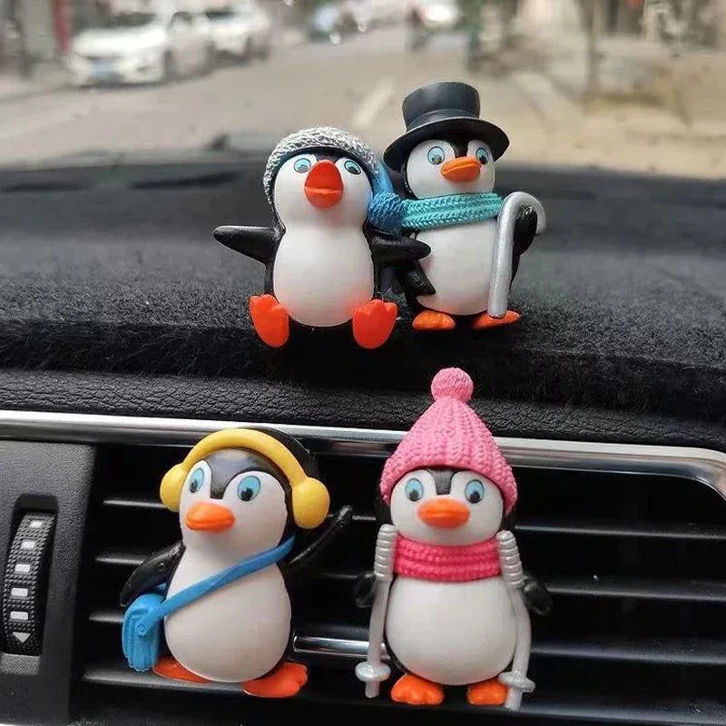Penguin Car Air Freshener - Auto AC Vent Aromatherapy Diffuser