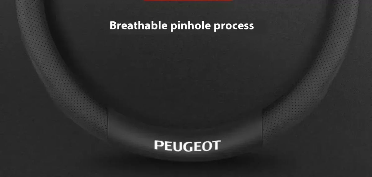 Peugeot Carbon Fiber Leather Steering Wheel Cover