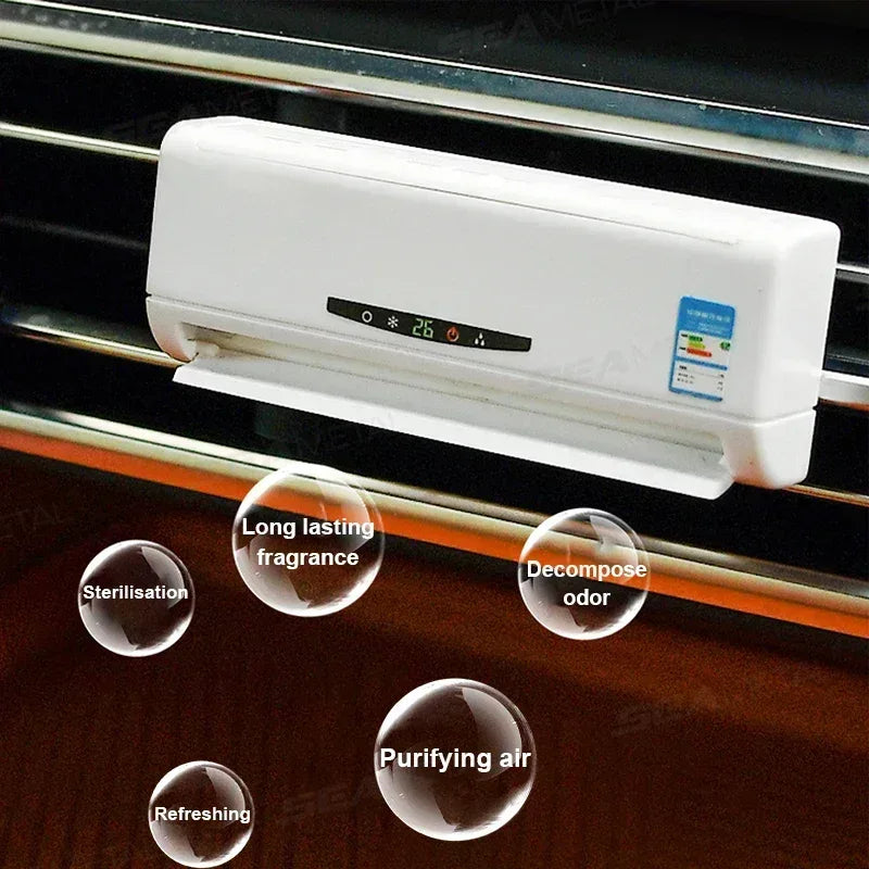 Solar Powered Car Air Freshener Diffuser AC Vent Aromatherapy Ornament