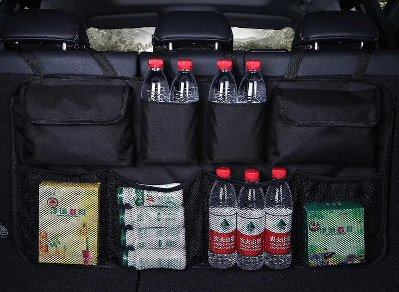 Adjustable Car Trunk Organizer with High-Capacity Storage and Multi-Use Compartments
