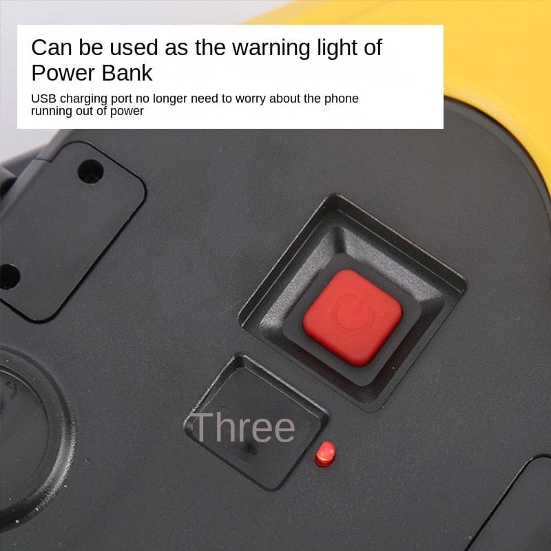 Portable LED 3-in-1 Car Emergency Safety Triangle Warning Light (USB Rechargeable + Solar)